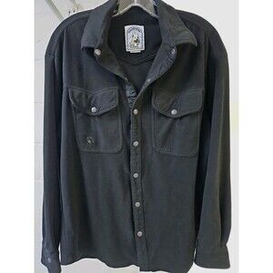 Vintage Jack Wolfskin Polarsystem Black Button-Up Fleece Sz LG Look At Measuring